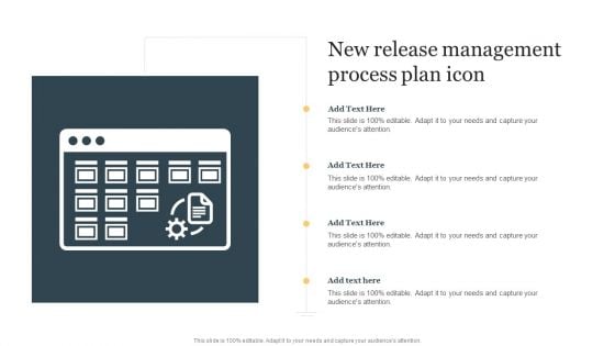 New Release Management Process Plan Icon Ppt Model Display PDF