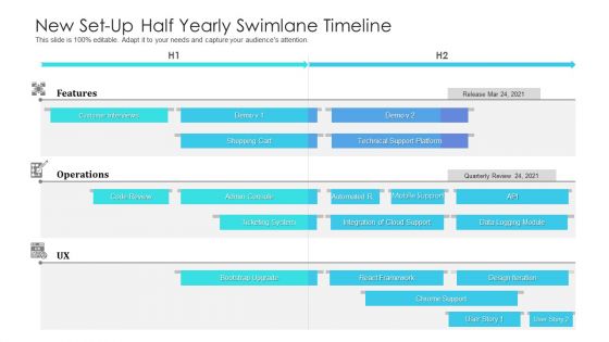 New Set Up Half Yearly Swimlane Timeline Icons