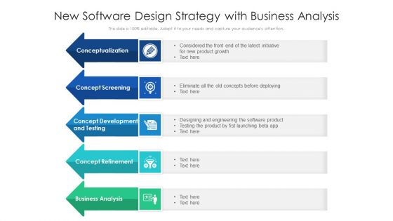 New Software Design Strategy With Business Analysis Ppt Outline Slides PDF