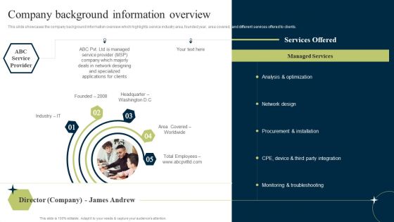 New Staff Onboarding Program Company Background Information Overview Brochure PDF