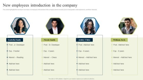 New Staff Onboarding Program New Employees Introduction In The Company Elements PDF