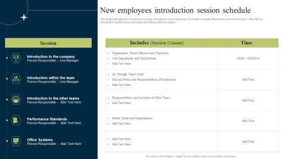 New Staff Onboarding Program New Employees Introduction Session Schedule Demonstration PDF