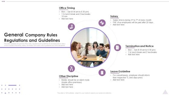 New Staff Orientation Session General Company Rules Regulations And Guidelines Pictures PDF