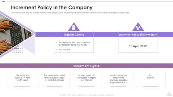 New Staff Orientation Session Increment Policy In The Company Mockup PDF