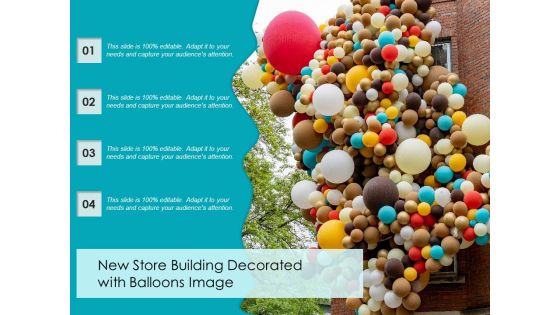 New Store Building Decorated With Balloons Image Ppt PowerPoint Presentation Outline Graphics Template PDF