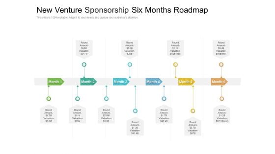 New Venture Sponsorship Six Months Roadmap Graphics