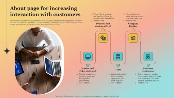 New Website Launch Strategy About Page For Increasing Interaction With Customers Mockup PDF New Website Launch Strategy About Page For Increasing Interaction With Customers Mockup PDF