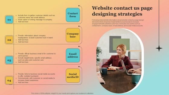 New Website Launch Strategy Website Contact Us Page Designing Strategies Template PDF