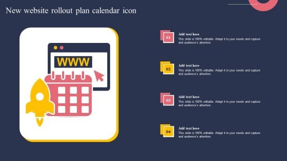 New Website Rollout Plan Calendar Icon Demonstration PDF