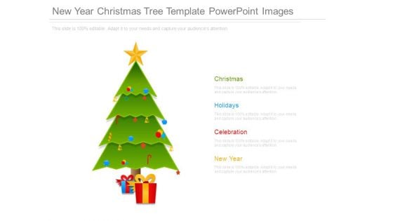 New Year Christmas Tree Template Powerpoint Images