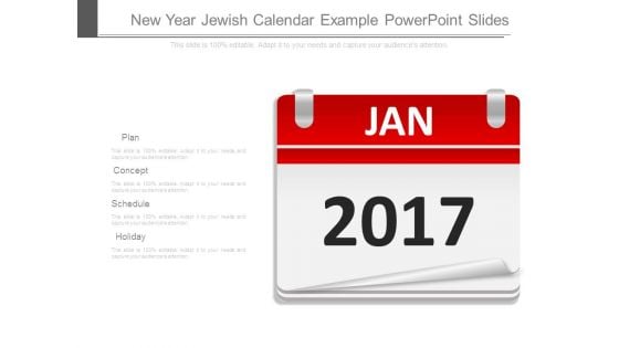 New Year Jewish Calendar Example Powerpoint Slides