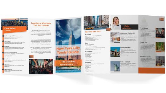 New York City Tourist Guide Brochure Trifold