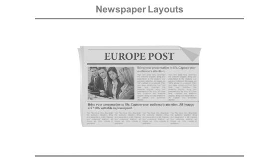 News Paper Design For Europe Post Powerpoint Slides