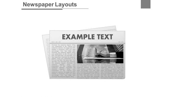 News Paper Design With Example Text Powerpoint Slides