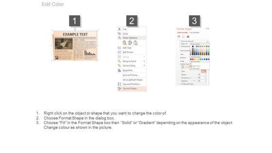 News Paper With Graph And Example Text Powerpoint Slides