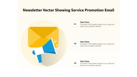 Newsletter Vector Showing Service Promotion Email Ppt PowerPoint Presentation File Introduction PDF