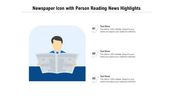 Newspaper Icon With Person Reading News Highlights Ppt PowerPoint Presentation Gallery Rules PDF Newspaper Icon With Person Reading News Highlights Ppt PowerPoint Presentation Gallery Rules PDF