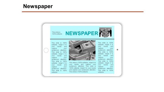 Newspaper Ppt PowerPoint Presentation File Grid