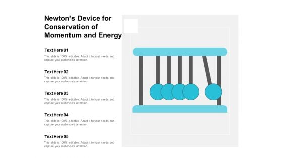 Newtons Device For Conservation Of Momentum And Energy Ppt Powerpoint Presentation Professional Files