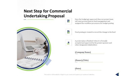 Next Step For Commercial Undertaking Proposal Ppt Inspiration PDF