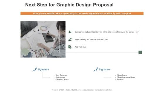 Next Step For Graphic Design Proposal Ppt PowerPoint Presentation Ideas Designs Download