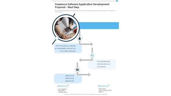 Next Step Freelance Software Application Development Proposal One Pager Sample Example Document