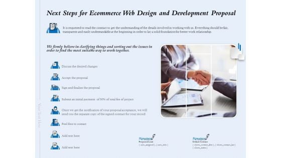 Next Steps For Ecommerce Web Design And Development Proposal Ppt Layouts Styles PDF Next Steps For Ecommerce Web Design And Development Proposal Ppt Layouts Styles PDF