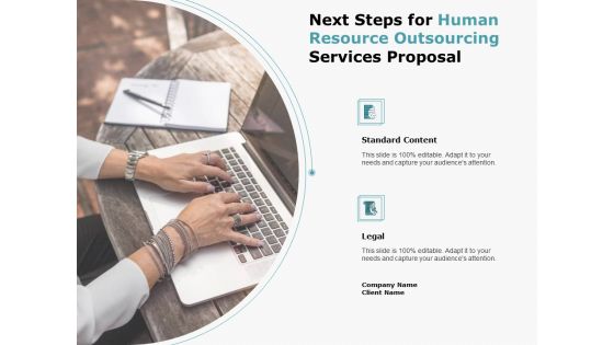 Next Steps For Human Resource Outsourcing Services Proposal Background PDF