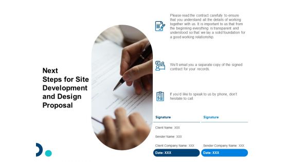 Next Steps For Site Development And Design Proposal Ppt Visual Aids Portfolio PDF Next Steps For Site Development And Design Proposal Ppt Visual Aids Portfolio PDF