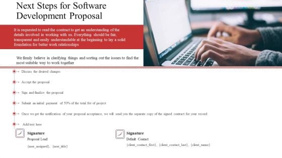 Next Steps For Software Development Proposal Ppt Model Templates PDF Next Steps For Software Development Proposal Ppt Model Templates PDF
