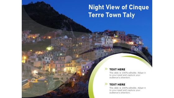 Night View Of Cinque Terre Town Taly Ppt PowerPoint Presentation Icon Inspiration PDF