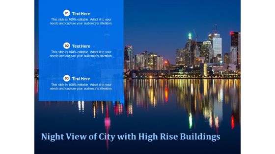 Night View Of City With High Rise Buildings Ppt PowerPoint Presentation Pictures Background Designs PDF