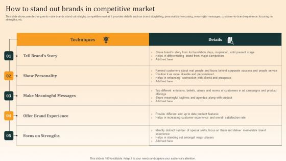 Nike Emotional Branding Strategy How To Stand Out Brands In Competitive Market Template PDF