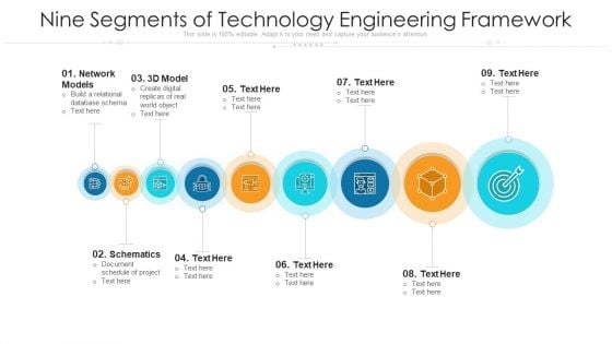 Nine Segments Of Technology Engineering Framework Ppt PowerPoint Presentation Icon Infographic Template PDF