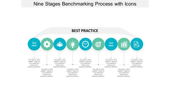 Nine Stages Benchmarking Process With Icons Ppt Powerpoint Presentation Infographics Information