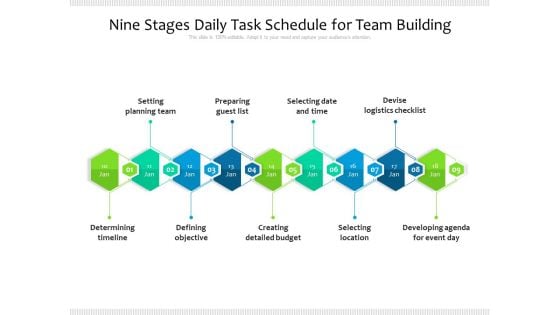 Nine Stages Daily Task Schedule For Team Building Ppt PowerPoint Presentation Gallery Sample PDF Nine Stages Daily Task Schedule For Team Building Ppt PowerPoint Presentation Gallery Sample PDF