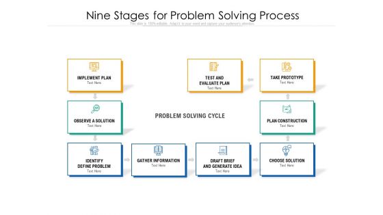 Nine Stages For Problem Solving Process Ppt PowerPoint Presentation Professional Example Introduction PDF