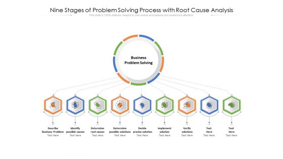 Nine Stages Of Problem Solving Process With Root Cause Analysis Ppt PowerPoint Presentation Slides Clipart PDF Nine Stages Of Problem Solving Process With Root Cause Analysis Ppt PowerPoint Presentation Slides Clipart PDF