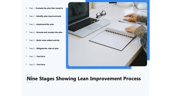 Nine Stages Showing Lean Improvement Process Ppt PowerPoint Presentation Outline Graphics Template PDF