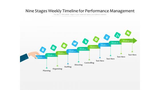 Nine Stages Weekly Timeline For Performance Management Ppt PowerPoint Presentation File Format Ideas PDF Nine Stages Weekly Timeline For Performance Management Ppt PowerPoint Presentation File Format Ideas PDF