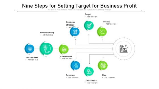 Nine Steps For Setting Target For Business Profit Ppt Powerpoint Presentation Icon Portfolio PDF