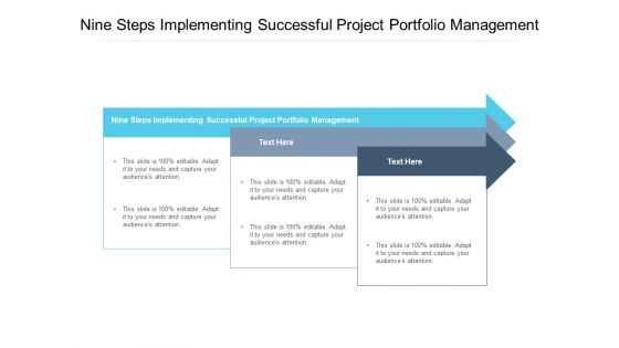 Nine Steps Implementing Successful Project Portfolio Management Ppt PowerPoint Presentation Layouts Diagrams Cpb Pdf