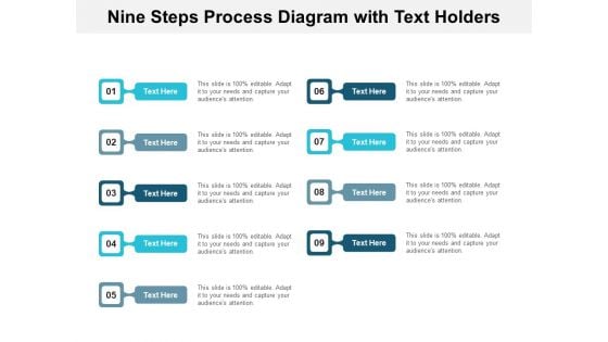 Nine Steps Process Diagram With Text Holders Ppt PowerPoint Presentation Professional Picture