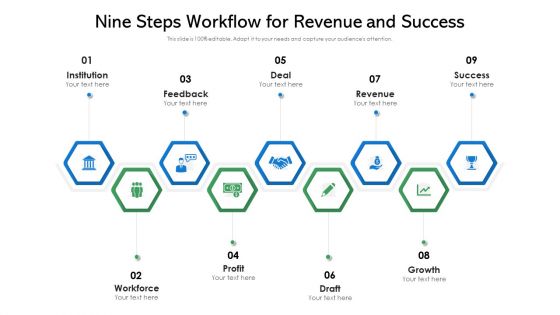 Nine Steps Workflow For Revenue And Success Ppt PowerPoint Presentation File Layout PDF