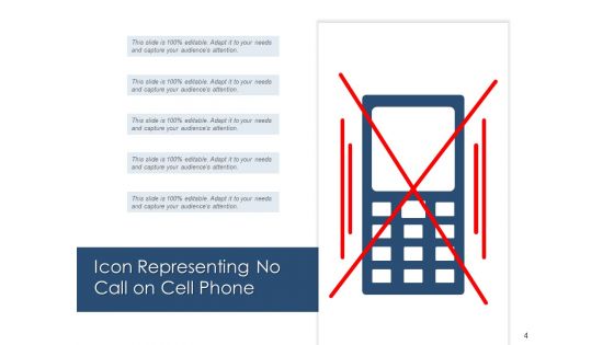 No Mobile Device Icon Representing Road Sign Ppt PowerPoint Presentation Complete Deck