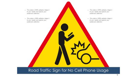 No Mobile Device Icon Representing Road Sign Ppt PowerPoint Presentation Complete Deck