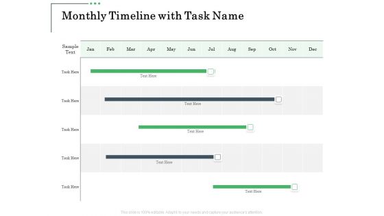 Non Current Assets Reassessment Monthly Timeline With Task Name Brochure PDF