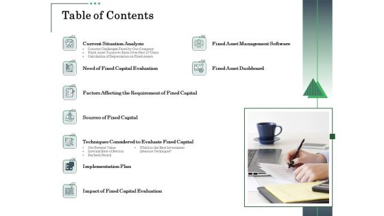 Non Current Assets Reassessment Table Of Contents Portrait PDF