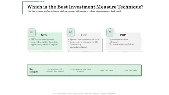 Non Current Assets Reassessment Which Is The Best Investment Measure Technique Portrait PDF