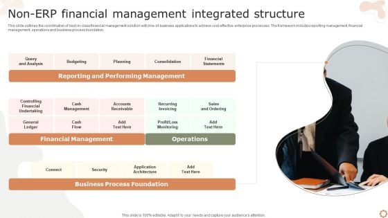 Non Erp Financial Management Integrated Structure Ppt Summary Graphic Images PDF